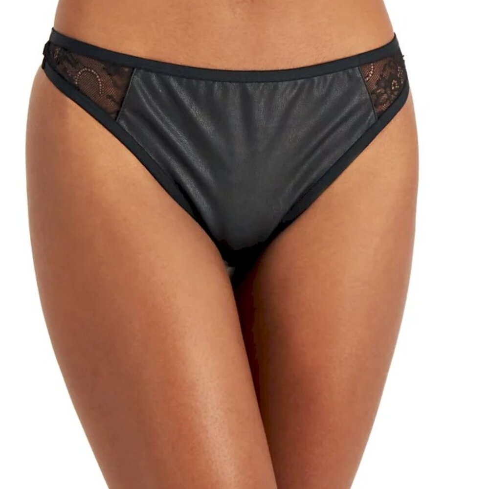 INC International Concepts Black Bustier Bra panties large underwear - Picture 3 of 10